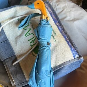 VTG Blue Duck Handle Umbrella